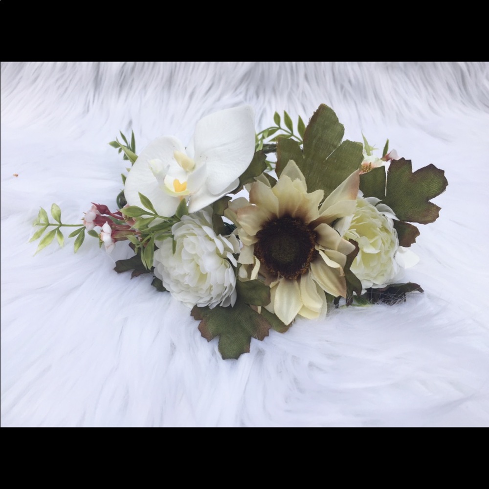 Photo prop kids Sunflower floral crown